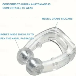 4 PCS Silicone Magnetic Anti Snore Stop Snoring Nose Clip Sleep Tray Sleeping Aid