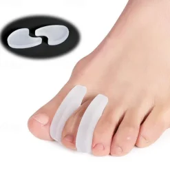 2 pcs Silicone Toe Separators for Pain Relief – Soft Gel Toe Spacers for Bunions, Overlapping Toes, and Foot Alignment