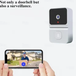 1 pcs Smart Visual Doorbell Wireless Wifi Household Low PowerConsumption Long Standby APP Remote Intercom (build In Battery)