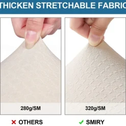 2 Pcs Smiry Waterproof Seat Covers for Dining Room Chairs Set of 4 Stretch Jacquard Removable Washable Chair Seat Slipcovers Protector No Rear Covers