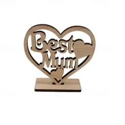 6 Pcs Spot Wooden Handicraft Ornaments With Heart-shaped Hollowed Out Letters Laser Cut Wooden Chips Valentine's Day Craft Gifts