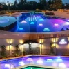 1/2/4 Pcs, Submersible LED Pool Lights with Infrared Sensor, Waterproof Underwater Pool Lights for Inground Pool ,Color Changing Underwater Lights for Ponds Battery Operated