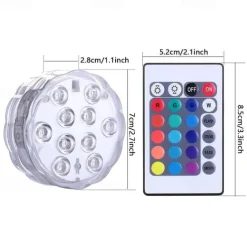 1/2/4 Pcs, Submersible LED Pool Lights with Infrared Sensor, Waterproof Underwater Pool Lights for Inground Pool ,Color Changing Underwater Lights for Ponds Battery Operated