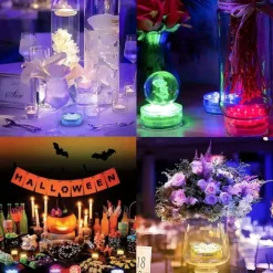 1/2/4 Pcs, Submersible LED Pool Lights with Infrared Sensor, Waterproof Underwater Pool Lights for Inground Pool ,Color Changing Underwater Lights for Ponds Battery Operated