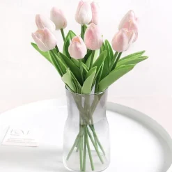 10 Pcs Tulip Artificial Flower Simulation Flower Decoration Home Bedroom Living Room Dining Table Decoration Dry Flower Bouquet Photo Prop