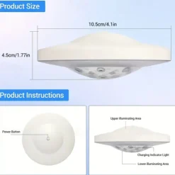 2 Pcs Ufo Shaped Underwater Pool Light Aaa Battery Powered Ip67 Waterproof 7-Color Changing Pool Party Atmosphere Light