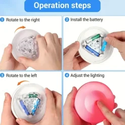 2 Pcs Ufo Shaped Underwater Pool Light Aaa Battery Powered Ip67 Waterproof 7-Color Changing Pool Party Atmosphere Light