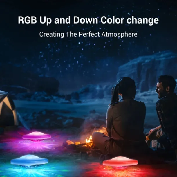 2 Pcs Ufo Shaped Underwater Pool Light Aaa Battery Powered Ip67 Waterproof 7-Color Changing Pool Party Atmosphere Light