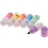 6 Pcs/lot Capsules Highlighter Vitamin Pill Highlight Marker Color Pens Drawing Spot Liner Stationery Office School Supplies