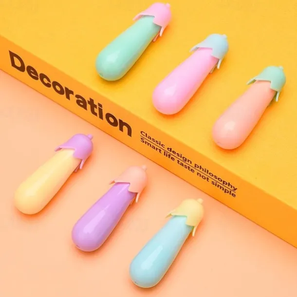 6 Pcs/lot Capsules Highlighter Vitamin Pill Highlight Marker Color Pens Drawing Spot Liner Stationery Office School Supplies