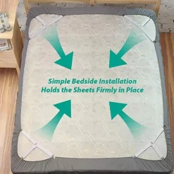 4 Pcs/Set Bed Sheet Fasteners Clips - Elastic Bed Sheet Holder Straps, Mattress Cover Grippers, Quilt and Blanket Organizers