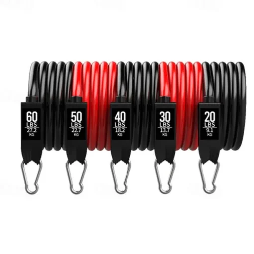 11 piece Bodhi Stick Set Fitness Resistance Belt Tension Rope Elastic Rope Set Tension Equipment TPE Pilates