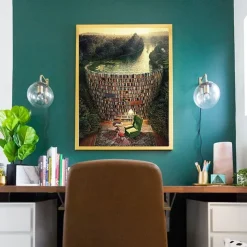 1000 Piece Jigsaw Puzzle for Adults,1000 pcs Novelty Bookshelf Dam Jigsaw Puzzle Adult Puzzle Jumbo Adults' Toy Gift