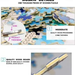 1000 Piece Jigsaw Puzzle for Adults,Ship Cartoon Pirate Ship Jigsaw Puzzle Adult Puzzle Jumbo Adults' Toy Gift