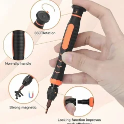 130 Piece Precision Screwdriver Kit Includes Torx T1 T2 T3 T4 T5 T6 T7 T8 T9 T10 T15 T20 and P2 P5 P6 Star Bits Ideal for iPhone Repairs