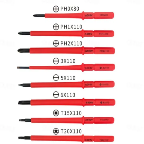 12 Piece VDE Insulated Interchangeable Blade Screwdriver Set in Tool Roll