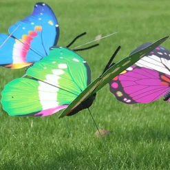 3 Pieces 3D Artificial Butterfly for Garden Decorations Fake Simulation Butterfly Stakes Yard Plant Lawn Decor Outdoor Art Ornaments