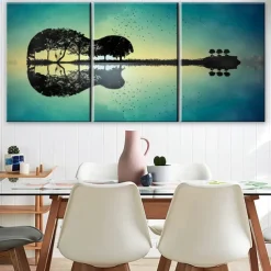 3 Pieces Guitar Poster Guitar Wall Decor Music Decor Music Wall Decor Guitar Canvas Wall Art Music Pictures Wall Art Music Wall Art Prints for Bedroom Living Room Decor (12x18x3Pcs)