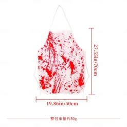 2 Pieces Halloween Bloody Apron for Adult Halloween Party Easy Halloween Costumes
