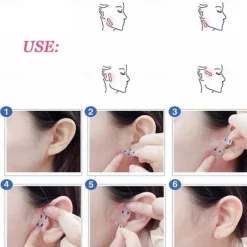 40 Pieces Invisible Thin Facial Stickers Tight Facial Line Wrinkle Sagging Skin V-Shape Face Lift Tape