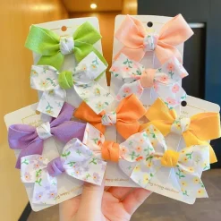 2 Pieces Kids / Toddler Girls' Active / Sweet Daily Floral Bow Polyester Hair Accessories Yellow / Pink / Blue Kid onesize