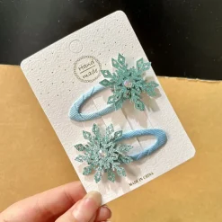 2 Pieces Kids Girls' Hair Accessories Active Sweet Party Birthday Snowflake White Pink