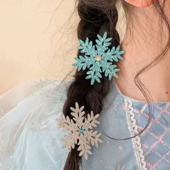2 Pieces Kids Girls' Hair Accessories Active Sweet Party Birthday Snowflake White Pink