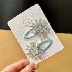 2 Pieces Kids Girls' Hair Accessories Active Sweet Party Birthday Snowflake White Pink