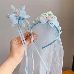 2 Pieces Kids Girls' Hair Accessories Tiara Active Sweet Party Birthday Snowflake Royal Blue Blue