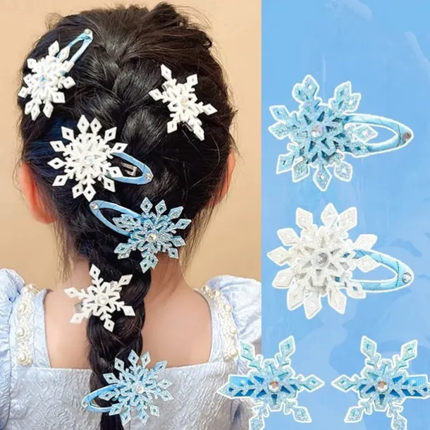 2 Pieces Kids Girls' Hair Accessories Active Sweet Party Birthday Snowflake Pink Blue