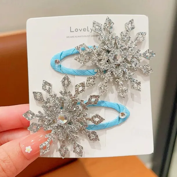 2 Pieces Kids Girls' Hair Accessories Active Sweet Party Birthday Snowflake Pink Blue