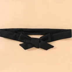 2 Pieces Kids Girls' Polka Dot Tie Knot Pants Suit Set Long Sleeve Active School 7-13 Years Spring White