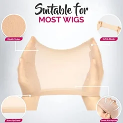 6 pieces light brown stocking wig caps stretchy nylon wig caps for women