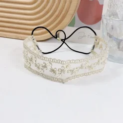 1 Pieces Rhinestone Beaded Elastic Headband Jewel Headbands Pearl Hair Band Crystal Beaded Women Head Wrap Lady Girls Hair Jewelry Accessories