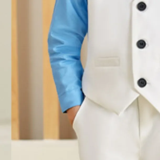 3 Pieces Ring Bearer Suit Boys Kids Suit Formal Suit Suit & Blazer Clothing Set Party Fashion Basic Gentle Solid Color Black White Polyester