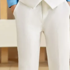 3 Pieces Ring Bearer Suit Boys Kids Suit Formal Suit Suit & Blazer Clothing Set Party Fashion Basic Gentle Solid Color Black White Polyester