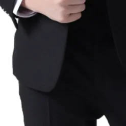 4 Pieces Ring Bearer Suit Boys Kids Suit & Blazer Blazer & Vest & Pants & Shirt & Tie Formal Set Clothing Set Party Special Occasion Birthday Fashion Gentle Solid Color Black Dusty Blue Spandex