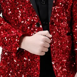 4 Pieces Ring Bearer Suit Boys Kids Suit Formal Suit Blazer & Pants & Shirts & Tie Formal Party Valentines Fashion Cool Solid Color Pocket Wine Polyester