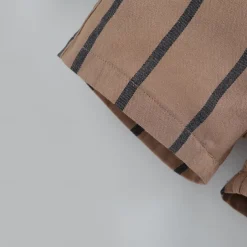 3 Pieces Ring Bearer Suit Boys Kids Toddler Shirt & Shorts School Formal Party Cool Basic Casual Stripe Striped V Neck Black Cotton