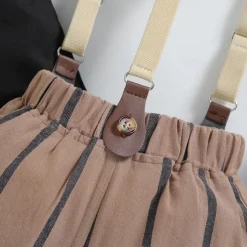 3 Pieces Ring Bearer Suit Boys Kids Toddler Shirt & Shorts School Formal Party Cool Basic Casual Stripe Striped V Neck Black Cotton