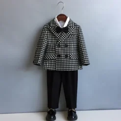 3 Pieces Ring Bearer Suit Boys Kids Suit Formal Suit Suit & Blazer Shirt & Pants Clothing Set School Formal Vacation Cool Basic Formal Color Block Black Cotton