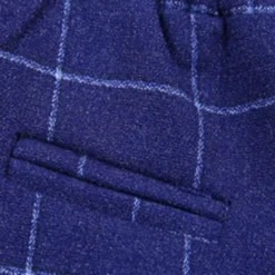 3 Pieces Ring Bearer Suit Boys Kids Suit Formal Suit Suit & Blazer Tank & Pants Formal Anniversary Cool Gentle Plaid Wine Blue Gray Cotton