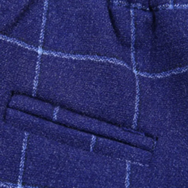 3 Pieces Ring Bearer Suit Boys Kids Suit Formal Suit Suit & Blazer Tank & Pants Formal Anniversary Cool Gentle Plaid Wine Blue Gray Cotton