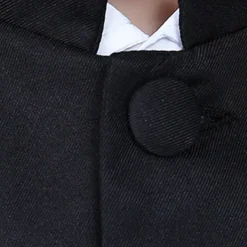 2 Pieces Ring Bearer Suit Boys Kids Pants Set Formal Set Party Date Cool Formal Solid Color Black White Polyester