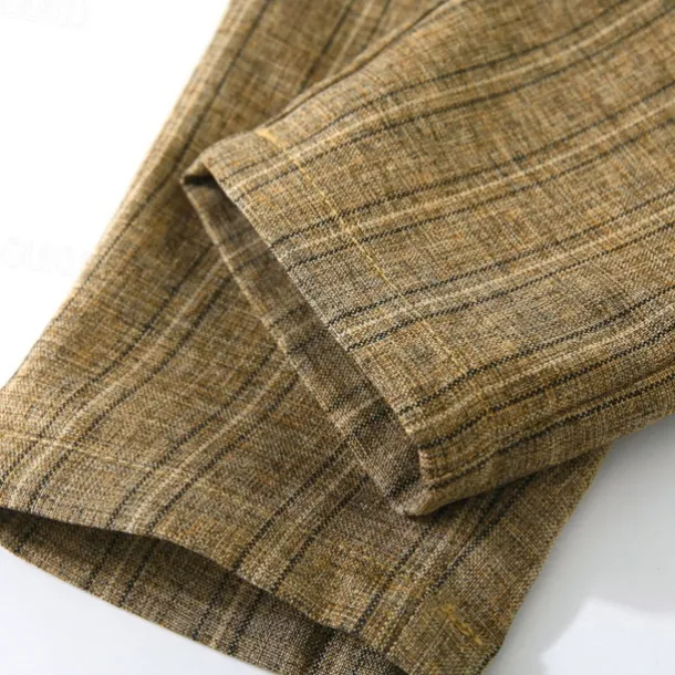 3 Pieces Ring Bearer Suit Boys Kids Suit Formal Suit Shirt & Pants Tank & Pants Clothing Set School Formal Vacation Fashion Basic Formal Stripe Patchwork Blue Khaki Gray Cotton