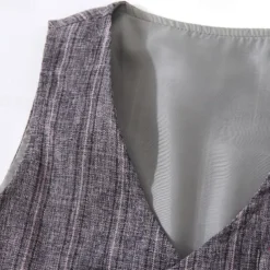 3 Pieces Ring Bearer Suit Boys Kids Suit Formal Suit Shirt & Pants Tank & Pants Clothing Set School Formal Vacation Fashion Basic Formal Stripe Patchwork Blue Khaki Gray Cotton