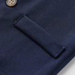 4 Pieces Ring Bearer Suit Boys Kids Suit Formal Suit Suit & Blazer Formal Party Fashion Solid Color Buttons Pocket Sky Blue Cotton