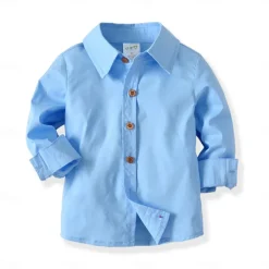 4 Pieces Ring Bearer Suit Boys Kids Suit Formal Suit Suit & Blazer Formal Party Fashion Solid Color Buttons Pocket Sky Blue Cotton