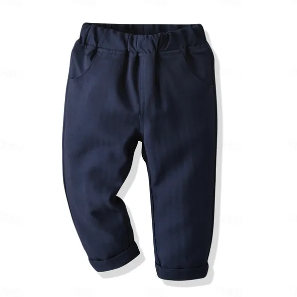 4 Pieces Ring Bearer Suit Boys Kids Suit Formal Suit Suit & Blazer Formal Party Fashion Solid Color Buttons Pocket Sky Blue Cotton