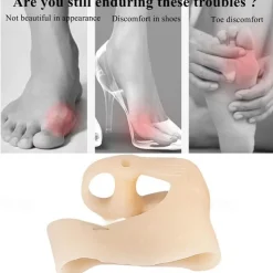 2 Pieces Silicone Gel Toes Separator Hallux Valgus Corrector Bunion Bone Ectropion Adjuster Toes Outer Foot Care